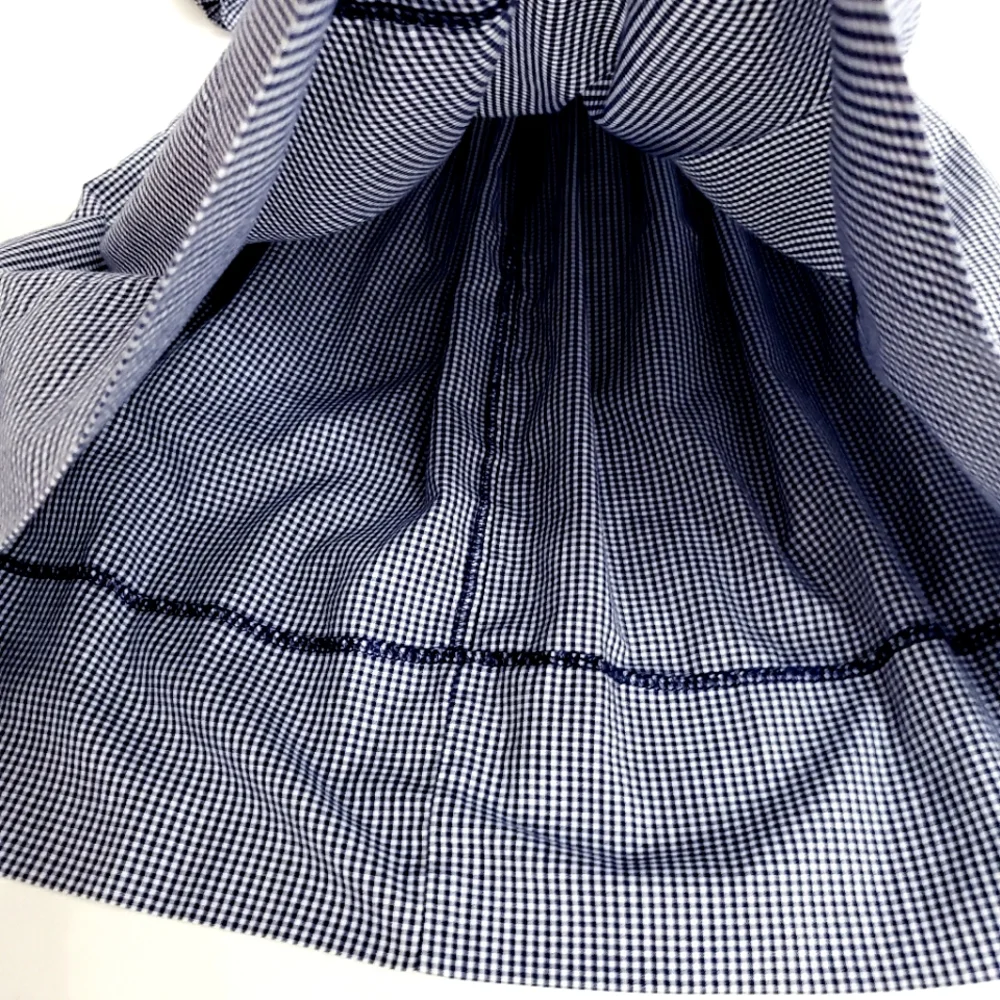 Rosalina Collections Nwot Navy Check Smocked  Football/Megahorn Dress